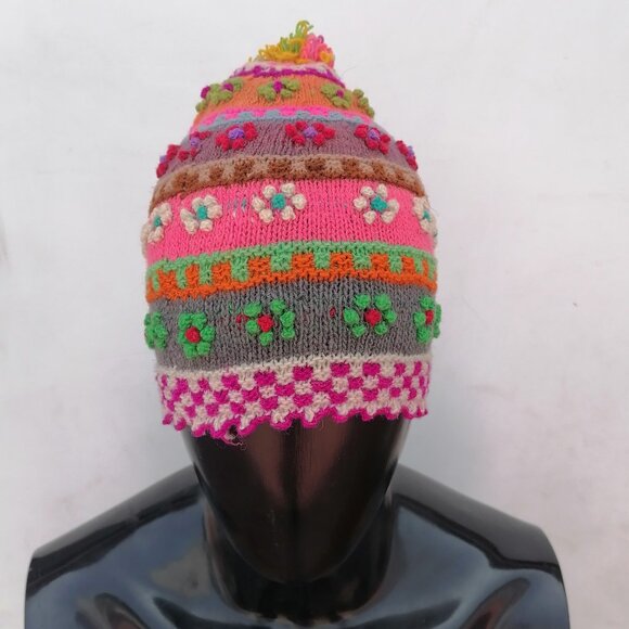 Accessories - Unisex Chullo Knitted Wool Dyed Natural Plants Warm Winter